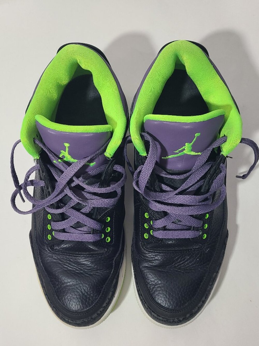 Air Jordan 3 Retro Joker Purple Green Black Men's Shoes Size 10.5 (136064-018) - Picture 2 of 8